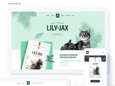 Lily & Jax - website animals branding branding and identity design food logo logo design web webdesign website