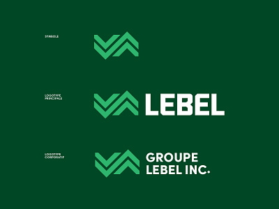 Groupe Lebel brand branding branding and identity design groupe identité visuelle logo logo design logotype lumber manufacturer tree wood