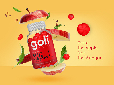 Goli Nutrition acv apple cider vinegar branding branding and identity design gummies identité visuelle logo logo design packaging