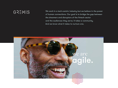 Gremis - we are agile agile branding branding and identity digital financial identité visuelle illustration logo pr public relations technology