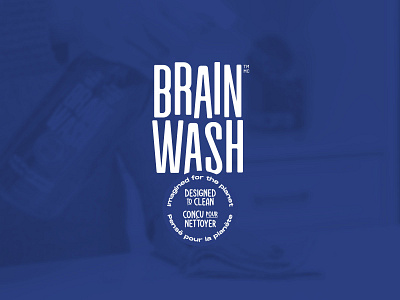New responsible cleaners - Brain Wash branding branding and identity capsule cleaning identité visuelle logo logo design washing