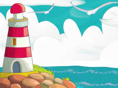 Light House Illustration art illustration paint