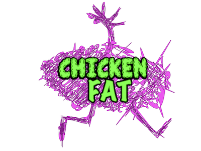 Chicken Fat Logo cartoon kids logo podcast sketch