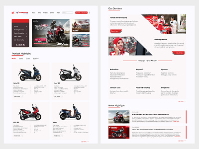 Astra Motor Home Page branding graphic design ui