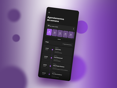 App. Agendamentos app design mobile ui ux