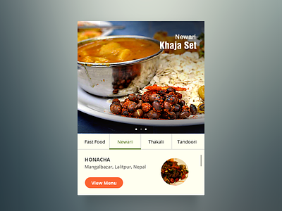 Restaurant App Widgets food nepal newari restaurant ui ux widgets