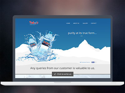 Today's Mineral Water Landing page himalayas landing page nepal uiux water