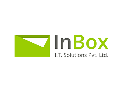 InBox IT Solutions Logo branding green logo