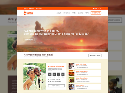 Galilee Church Website church uiux webdesign