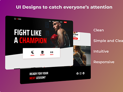 UI design for Boxing Equipment Website corporate ecommerce figma logistic red red and black ui web design website