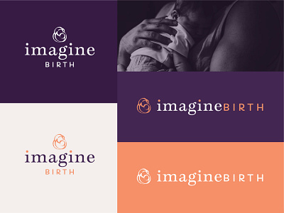 Imagine Birth baby birth branding identity logo logo design newborn