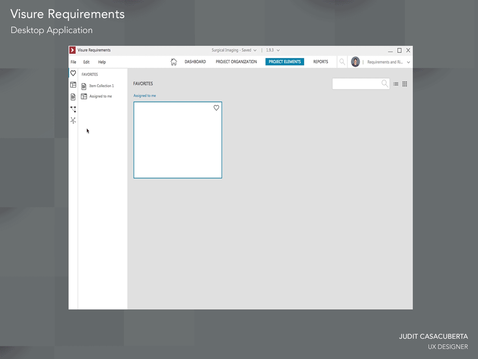 Requirements Engineering Desktop Application desktop app documentation gif interaction justinmind prototyping requirements specifications usertesting ux uxresearch