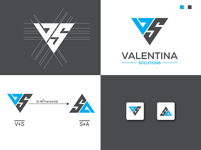 Valentina Solutions logo badge logo branding logo business logo create logo custom logo design design logo graphic design logo logo design logofolio minimalist readable simple usa versatile logo