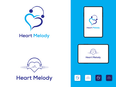 Heart Melody logo badge logo branding business logo create logo custom logo design logo facebookpage heartlogo iconic logo minimal minimaslistic modern musiclogo uniquelogo