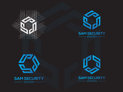 Sam Security System logo badge logo branding business logo create logo custom logo design design logo logo