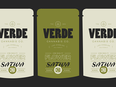 Verde Cannabis Co. | 1 OZ Flower branding branding design cannabis cannabis design cannabis logo design icon illustration logo package design vintage weed