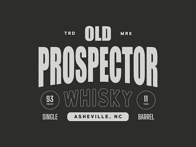 Old Prospector branding design icon liquor logo poster retro type typography vintage whisky