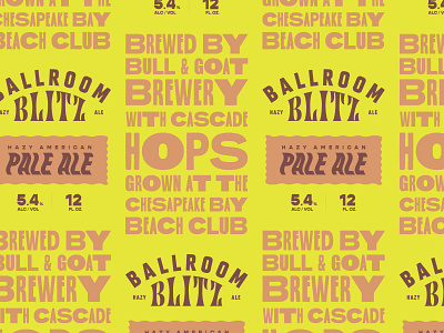 Ballroom Blitz beer beer can branding brewery design icon logo type vintage