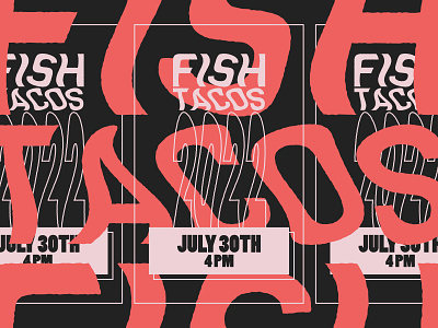 Fish Tacos B-Side branding design funky icon illustration logo poster poster design taco type vintage