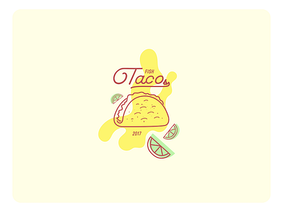 Fish Tacos 2017 birthday design flat icon illustration ios lime logo mexican taco type web