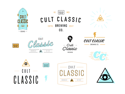 Cult Classic beer branding classic design flat icon illustration logo vintage