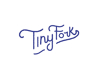 Tiny Forks branding design illustration lettering logo type