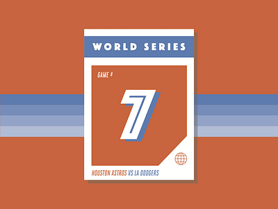 G A M E - 7 baseball baseballcard branding design flat game illustration sports team vintage worldseries