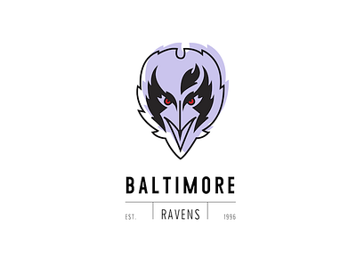 Ravens baltimore design football icon illustration illustrator logo maryland nfl ravens vintage