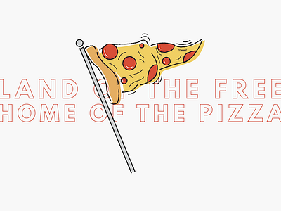 Be Brave, Eat Pizza badge cheese contest flag illustration ios logo pizza ui usa ux vintage