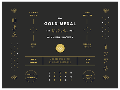 G - O - L - D design illustration ios logo olympics ui usa ux vintage web