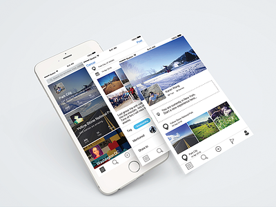 Travel Experience Share app interface travel ui ux