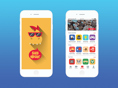 Saywhat - Video based Urban Dictionary app entertainment explore icon logo mobile ui ux