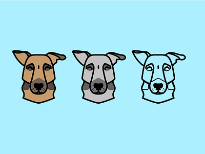 Carmela branding dog icon illustration tokto vector