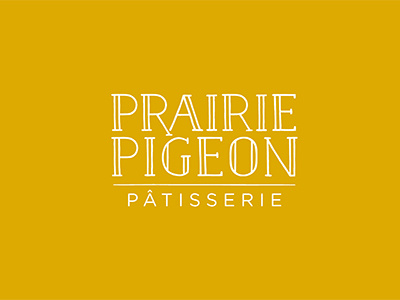 Prairie Pigeon Patisserie Logo bakery branding dessert french logo patisserie typography
