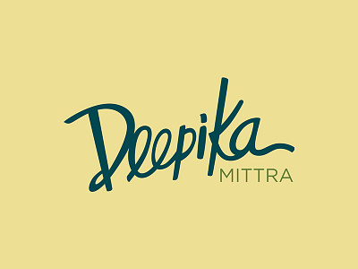 Deepika Mittra brand handletter lettering logo typography
