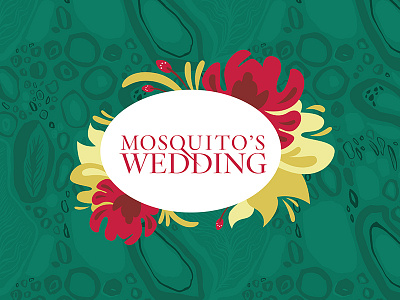 Mosquito's Wedding brand folk illustration logo tale ukraine ukrainian