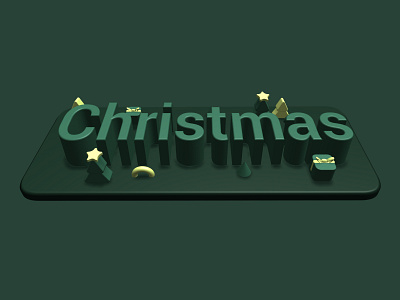 3D Christmas design icon illustration
