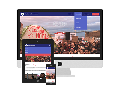 Coalition on Homelessness Responsive Website ia nonprofit photography responsive text visual