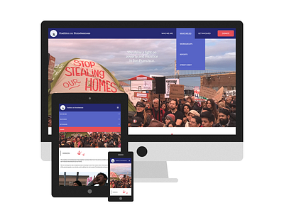 Coalition on Homelessness Responsive Website