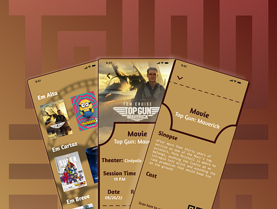 Daily UI Challenge Tribo - Ticket Screen app design cinema figma interface ui ui design