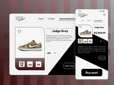 E-commerce pages