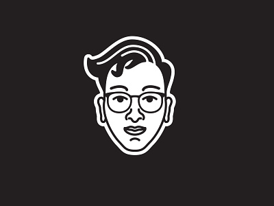 Selfie branding design face flat icon illustration lettering logo person portrait type typography vector