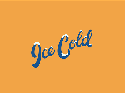 Ice Cold, Baby badge badge design branding cold design flat ice lettering logo script type typography vector