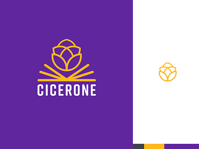 Cicerone: Beer Encyclopedia branding badge beer branding design flat hop icon illustration lettering logo minimal type typography vector