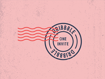 1 Dribbble Invite! branding design dribbble flat icon illustration invite lettering logo typography vector
