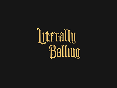 Literally Balling: Wordmark brand branding design icon lettering logo minimal type typography vector wordmark