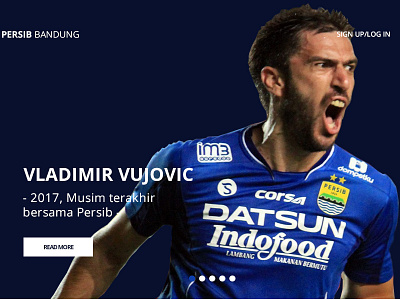 PERSIB BANDUNG first football persib shot webpage