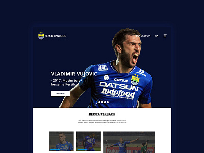 Football Club Web Design design football landing page team web