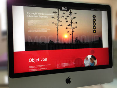 Homepage design for a project in Moçambique circles dots minimal minimalism red scroll singlepage ui website