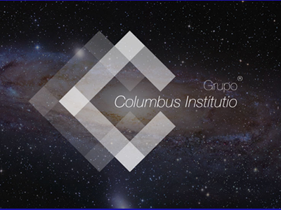 Logotipo Grupo Columbus logo logotipo space universe white